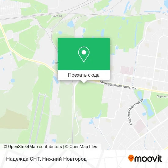 Карта Надежда СНТ