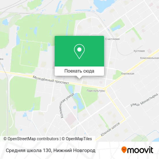 Карта Средняя школа 130