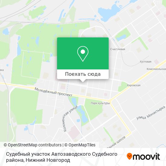 Карта Судебный участок Автозаводского Судебного района