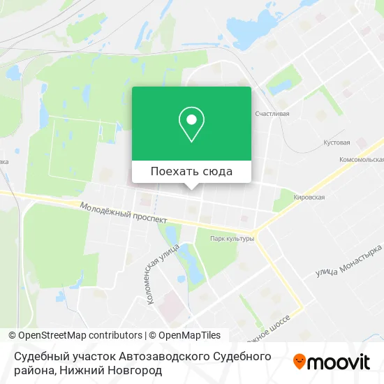 Карта Судебный участок Автозаводского Судебного района