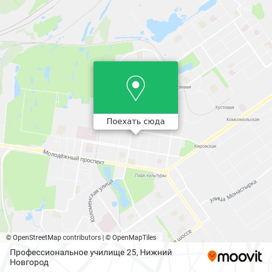 Карта Профессиональное училище 25