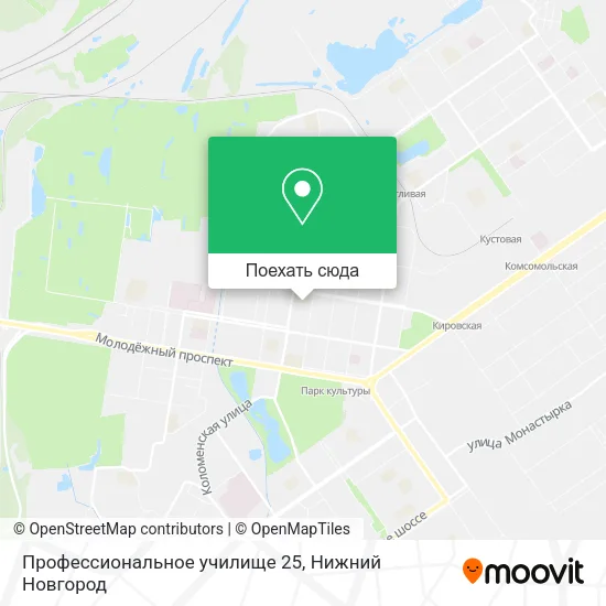 Карта Профессиональное училище 25