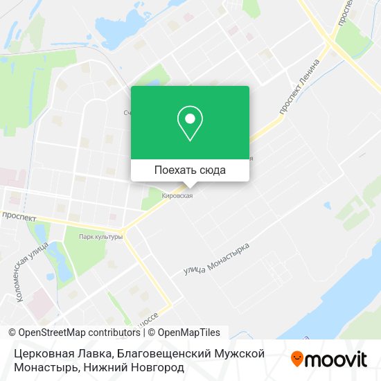 Карта Церковная Лавка, Благовещенский Мужской Монастырь
