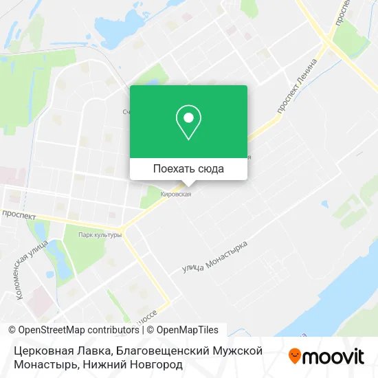 Карта Церковная Лавка, Благовещенский Мужской Монастырь