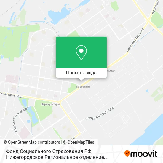 Карта Фонд Социального Страхования РФ, Нижегородское Региональное отделение