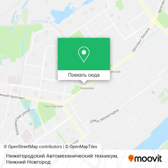 Карта Нижегородский Автомеханический техникум