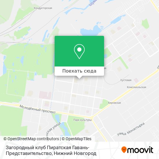 Карта Загородный клуб Пиратская Гавань-Представительство