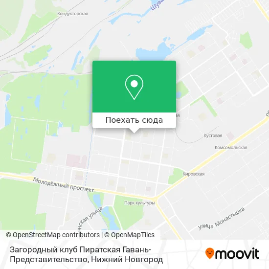 Карта Загородный клуб Пиратская Гавань-Представительство