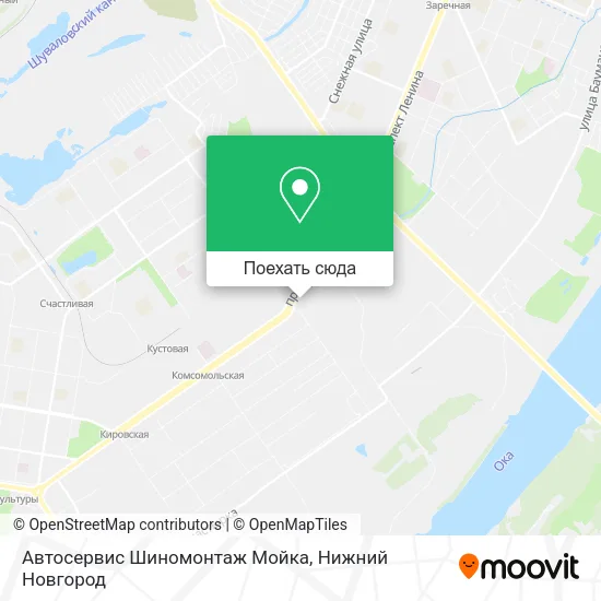 Карта Автосервис Шиномонтаж Мойка