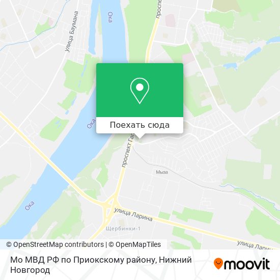 Карта Мо МВД РФ по Приокскому району