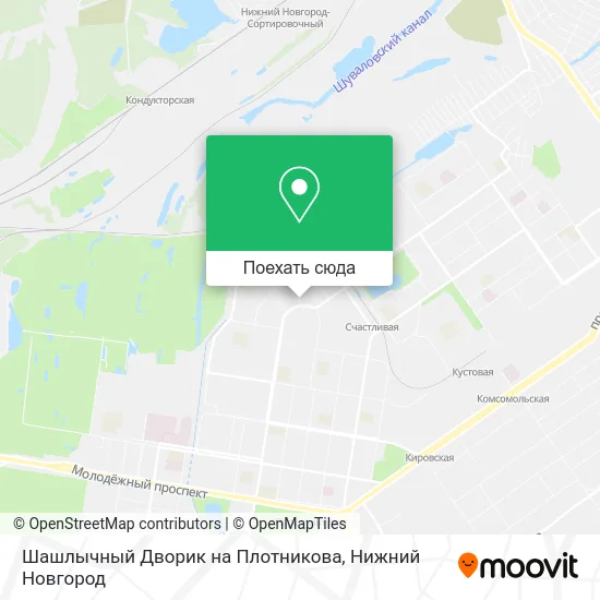 Карта Шашлычный Дворик на Плотникова