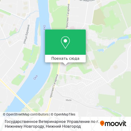 Карта Государственное Ветеринарное Управление по г. Нижнему Новгороду