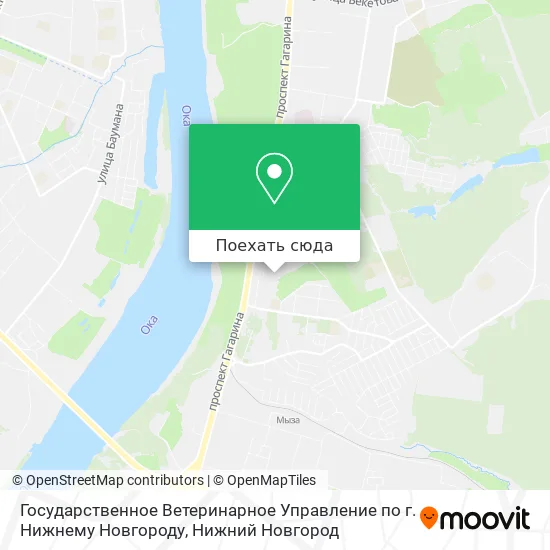Карта Государственное Ветеринарное Управление по г. Нижнему Новгороду