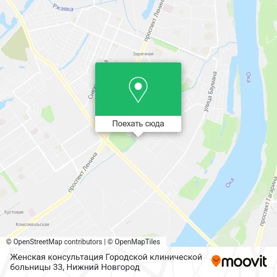 Карта Женская консультация Городской клинической больницы 33