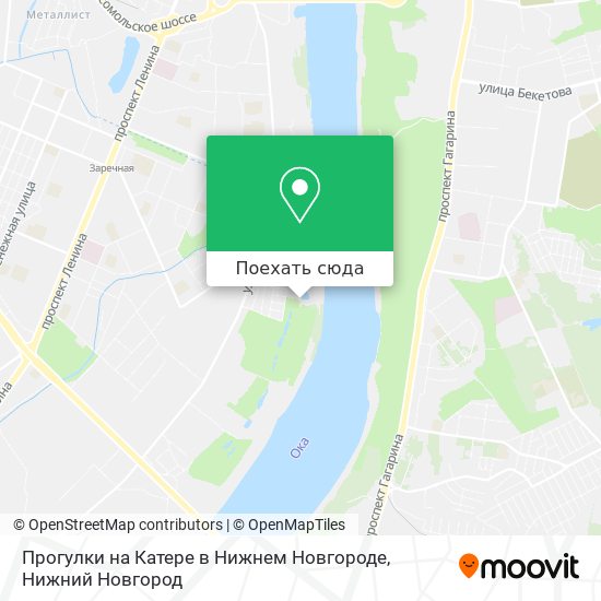 Карта Прогулки на Катере в Нижнем Новгороде