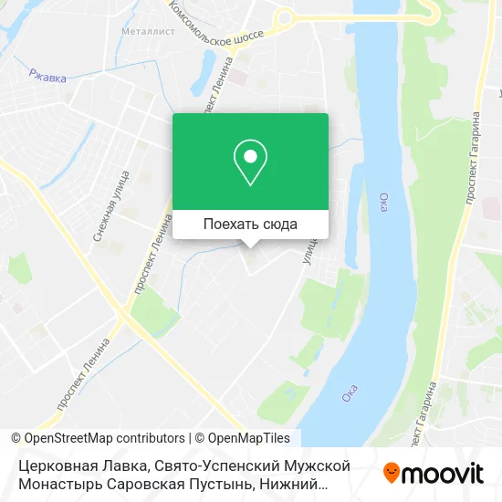 Карта Церковная Лавка, Свято-Успенский Мужской Монастырь Саровская Пустынь