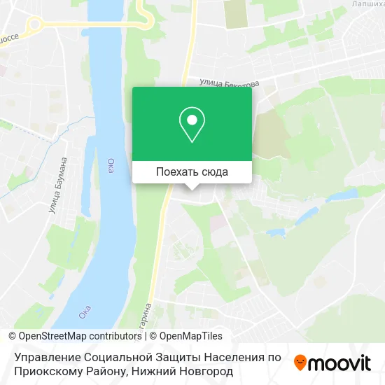 Карта Управление Социальной Защиты Населения по Приокскому Району