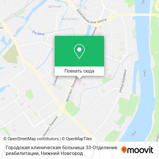 Карта Городская клиническая больница 33-Отделение реабилитации