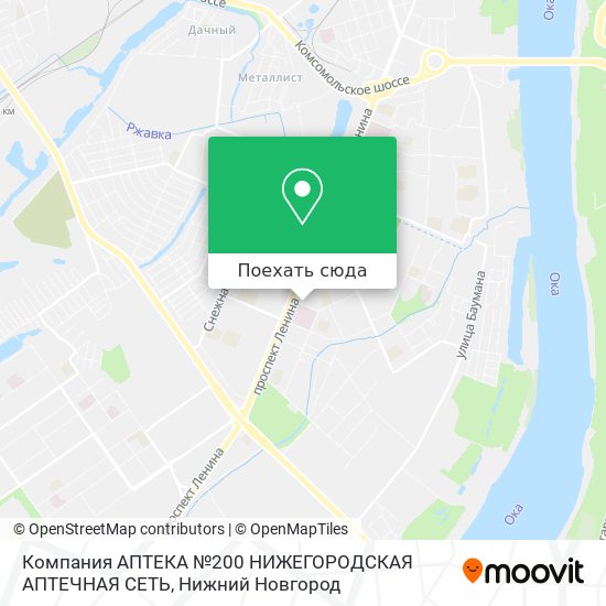 Карта Компания АПТЕКА №200 НИЖЕГОРОДСКАЯ АПТЕЧНАЯ СЕТЬ