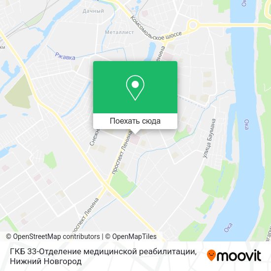 Карта ГКБ 33-Отделение медицинской реабилитации