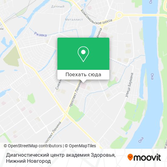 Карта Диагностический центр академия Здоровья