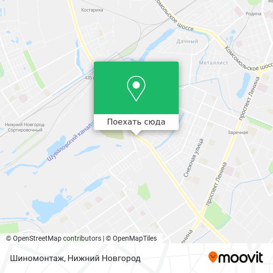 Карта Шиномонтаж