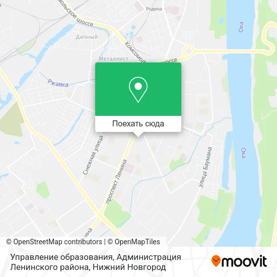 Карта Управление образования, Администрация Ленинского района