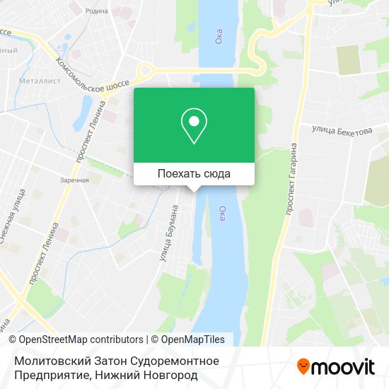 Карта Молитовский Затон Судоремонтное Предприятие