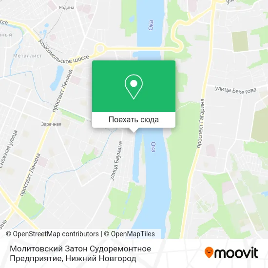 Карта Молитовский Затон Судоремонтное Предприятие