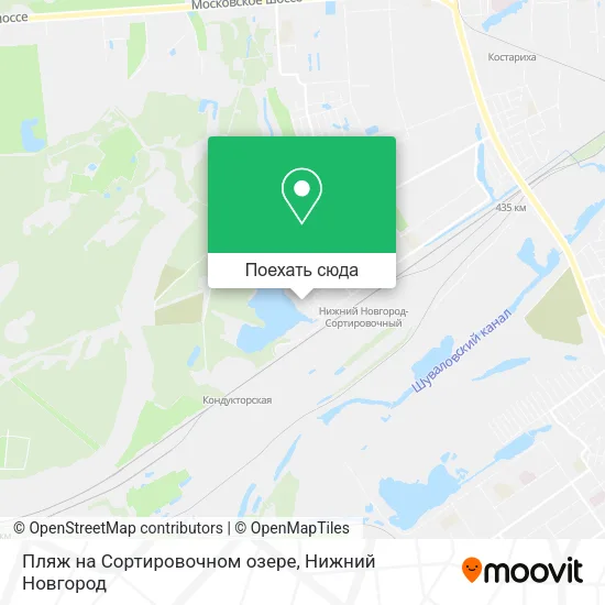 Карта Пляж на Сортировочном озере