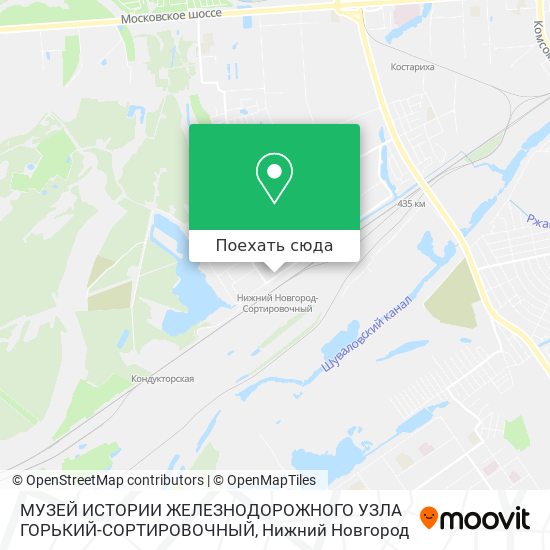Карта МУЗЕЙ ИСТОРИИ ЖЕЛЕЗНОДОРОЖНОГО УЗЛА ГОРЬКИЙ-СОРТИРОВОЧНЫЙ