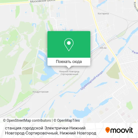 Карта станция городской Электрички-Нижний Новгород-Сортировочный