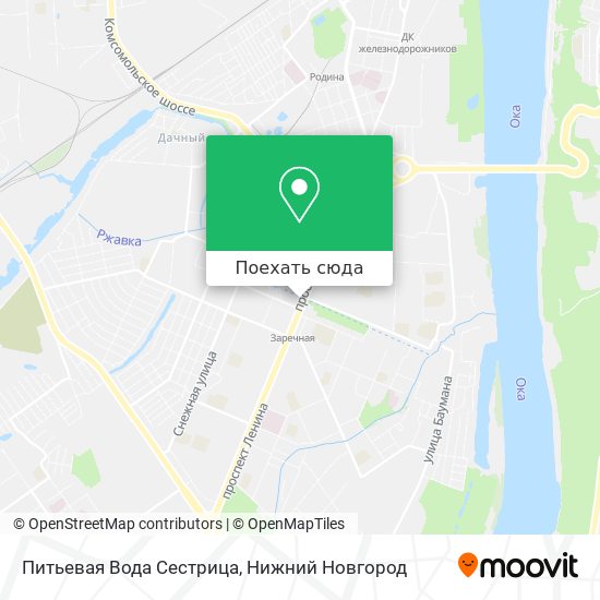 Карта Питьевая Вода Сестрица