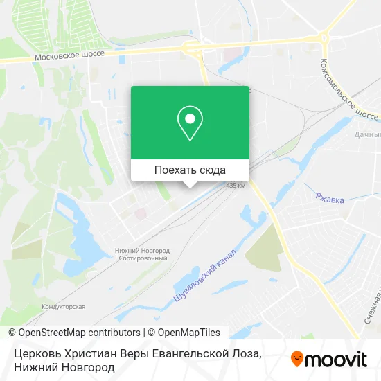 Карта Церковь Христиан Веры Евангельской Лоза