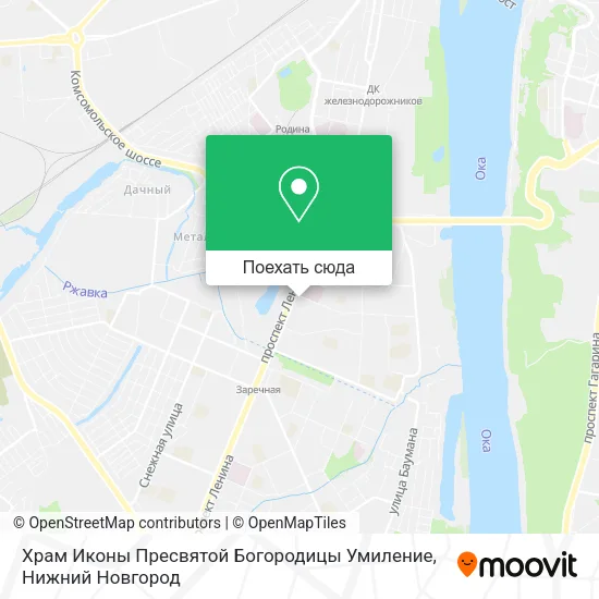 Карта Храм Иконы Пресвятой Богородицы Умиление