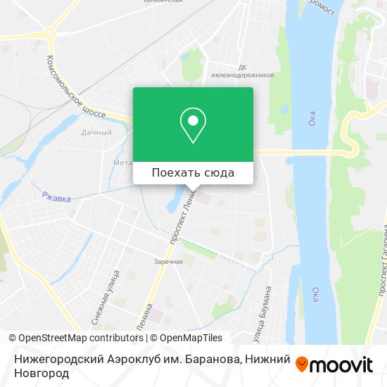 Карта Нижегородский Аэроклуб им. Баранова