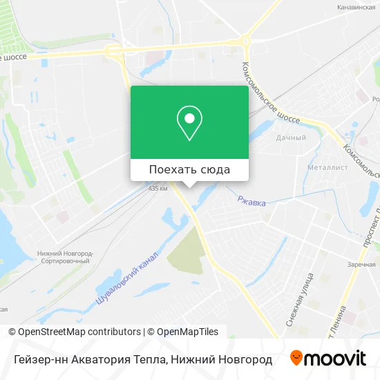Карта Гейзер-нн Акватория Тепла
