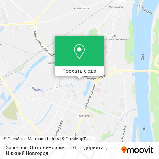 Карта Заречное, Оптово-Розничное Предприятие