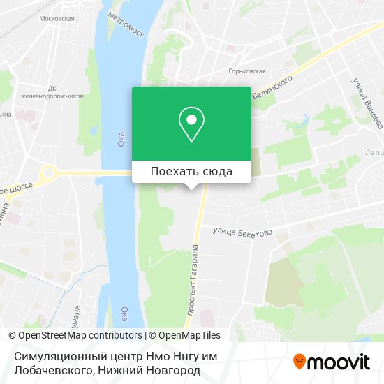 Карта Симуляционный центр Нмо Ннгу им Лобачевского