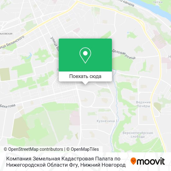 Карта Компания Земельная Кадастровая Палата по Нижегородской Области Фгу