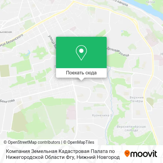 Карта Компания Земельная Кадастровая Палата по Нижегородской Области Фгу