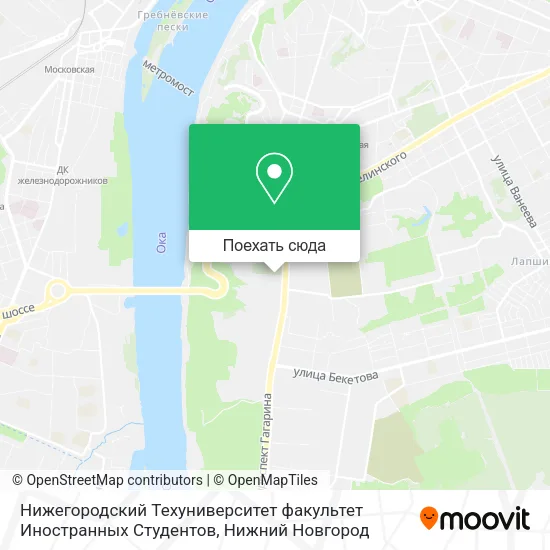 Карта Нижегородский Техуниверситет факультет Иностранных Студентов