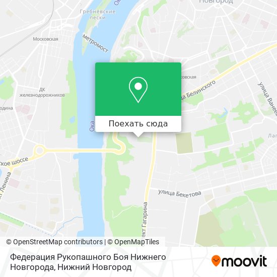 Карта Федерация Рукопашного Боя Нижнего Новгорода