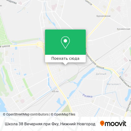 Карта Школа 38 Вечерняя при Фку