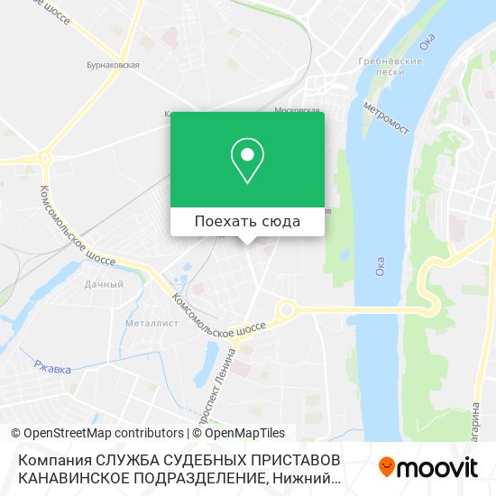 Карта Компания СЛУЖБА СУДЕБНЫХ ПРИСТАВОВ КАНАВИНСКОЕ ПОДРАЗДЕЛЕНИЕ