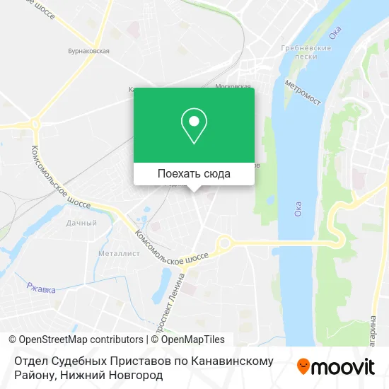 Карта Отдел Судебных Приставов по Канавинскому Району
