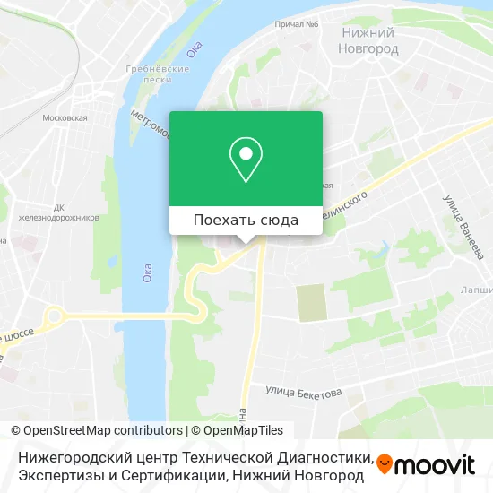 Карта Нижегородский центр Технической Диагностики, Экспертизы и Сертификации
