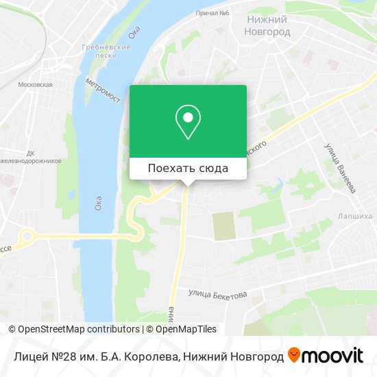 Карта Лицей №28 им. Б.А. Королева