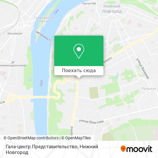 Карта Гала-центр Представительство