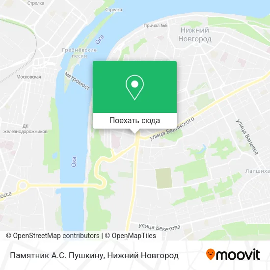 Карта Памятник А.С. Пушкину